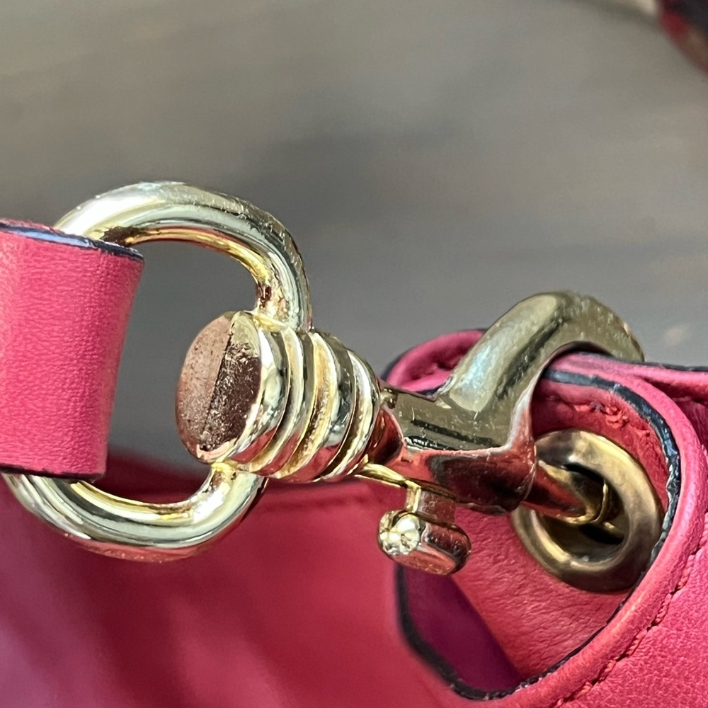 KUNA Red Leather Shoulder Bag by Beatrice ciabatti Italy old money purse - Picture 10 of 11